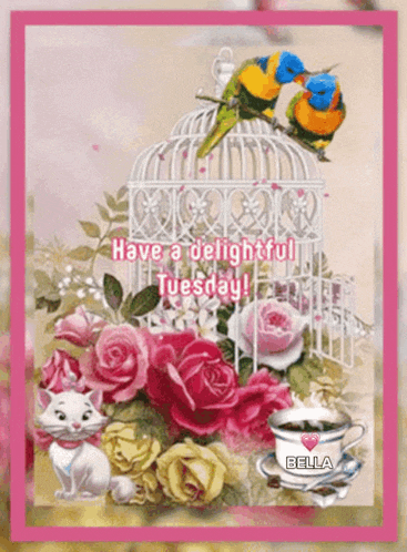 a greeting card that says have a delightful tuesday on it