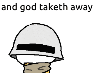 a drawing of a soldier with the words " and god taketh away " behind him