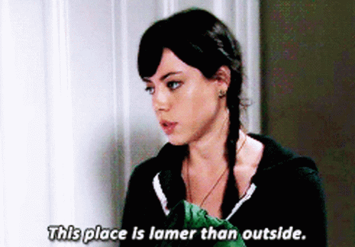 Parks And Rec April Ludgate GIF - Parks And Rec April Ludgate This Place Is Lamer Than Outside GIFs