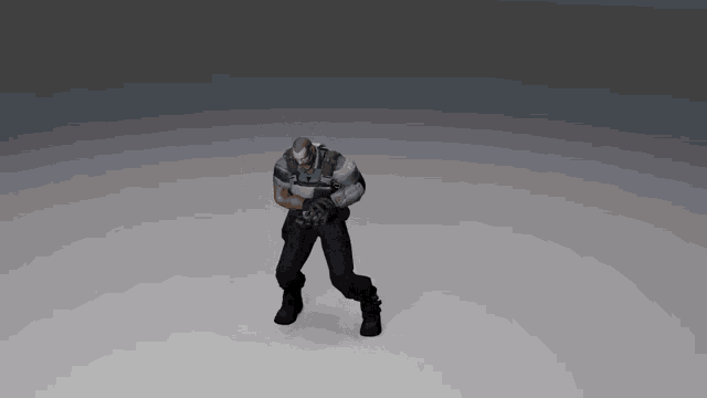 a man in a video game is holding a gun in his hands
