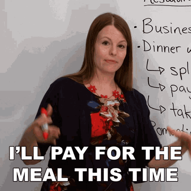 Ill Pay For The Meal This Time Emma GIF - Ill Pay For The Meal This Time Emma Engvid GIFs