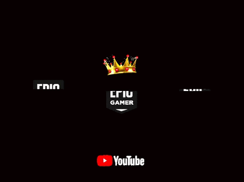 an epic gamer logo with a crown on it