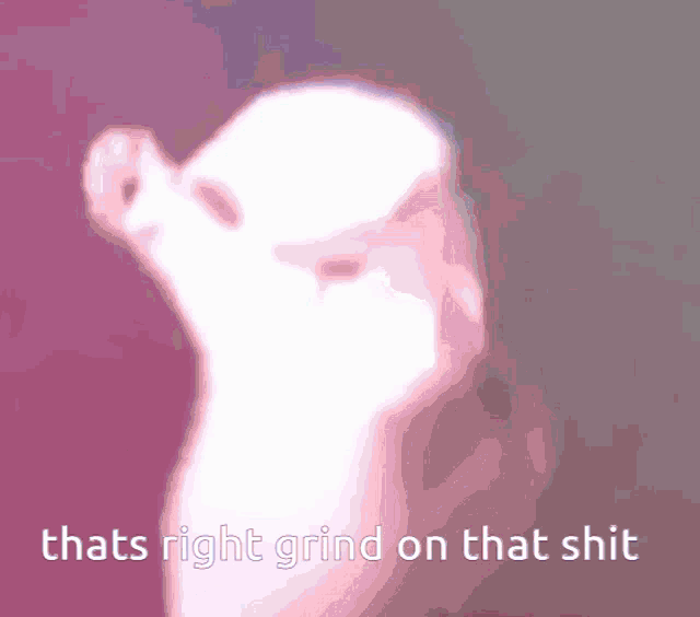 a blue background with the words " thats right grind on that shit " on it