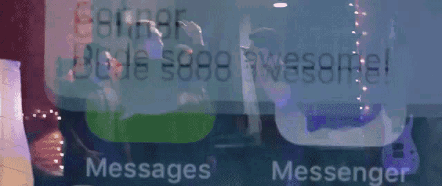 messages and messenger are displayed on a phone screen