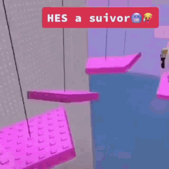 a close up of a person 's face with a red sign above it that says `` hes a suitor '' .