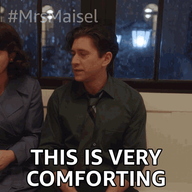 This Is Very Comforting Joel Maisel GIF - This Is Very Comforting Joel Maisel The Marvelous Mrs Maisel GIFs