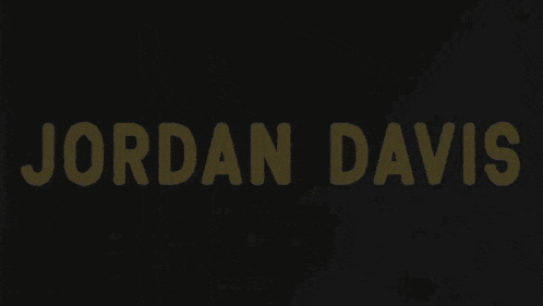 the name jordan davis is displayed on a yellow background