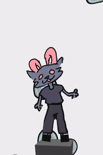 a drawing of a cat with a thumbs up and a circle with the letter v on it