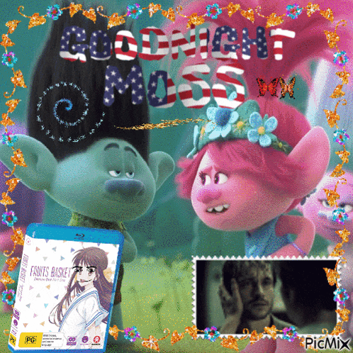 a picture of trolls with the words goodnight moss