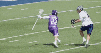 a lacrosse player with the number 41 on the back of his shirt