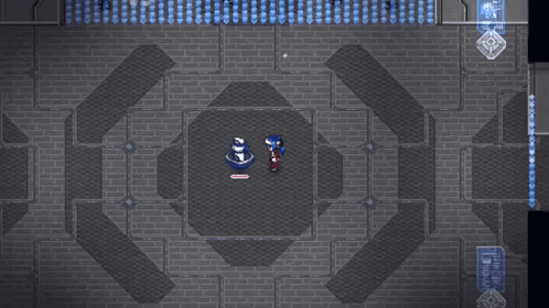 a person in a video game is surrounded by a glowing circle of light .