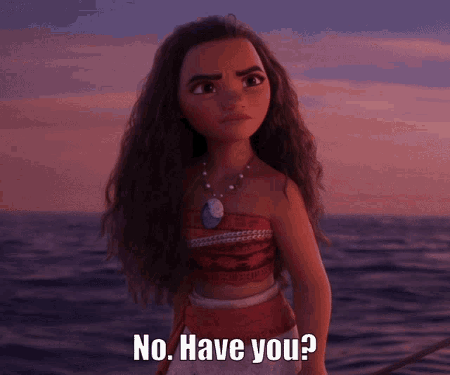 a picture of a cartoon girl with the words no have you