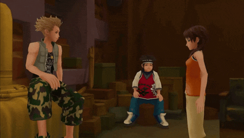 a video game scene with the words stop changing the subject at the bottom