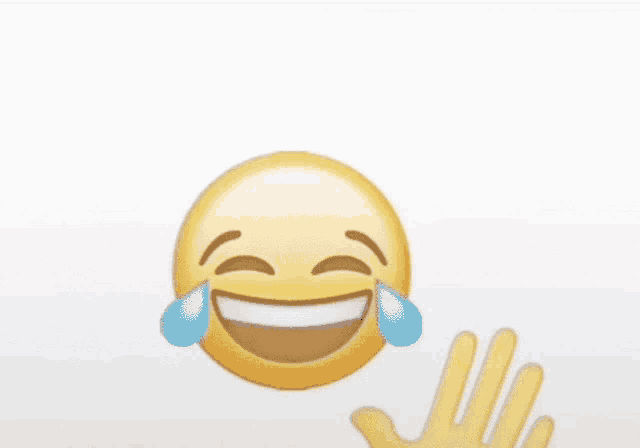 a yellow smiley face pointing at a door
