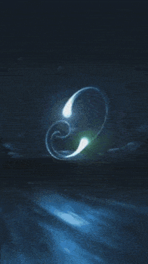 a computer generated image of a blue light coming out of the ground