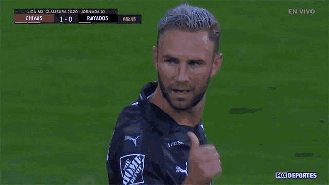 a soccer game is being played between chivas and ratados