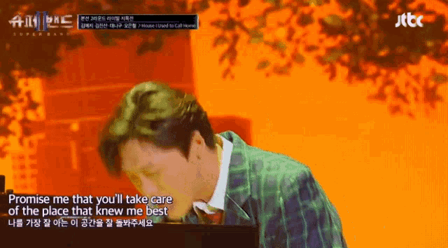 a man in a green suit says " i promise me that you ll take care of the place that knew me best "