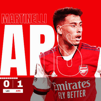 martinelli is wearing a red jersey with emirates fly better on it