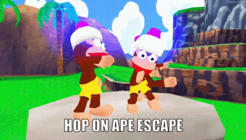 Hop On Ape Escape GIF - Hop On Ape Escape GIFs