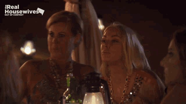 a real housewives advertisement with a blonde woman