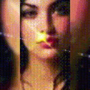 a close up of a woman 's face is shown in three different angles