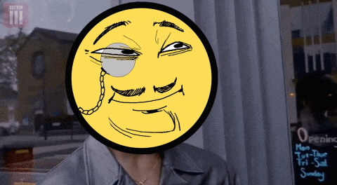 a bbc logo can be seen behind a yellow face