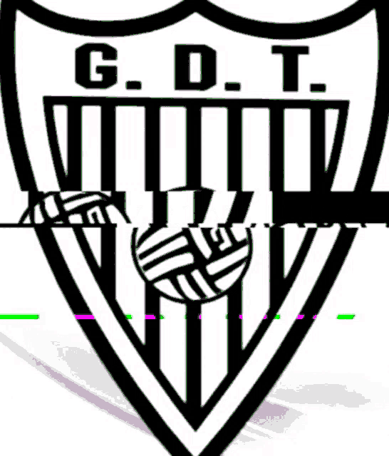 a black and white shield with the letters g.d.c.t.d. on the top