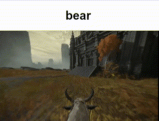 a screenshot of a video game with the word bear on it