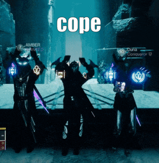 a screenshot of a video game with the word cope on it