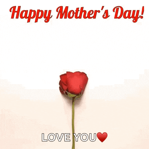 a heart made of rose petals with the words `` happy mother 's day ! love you ''