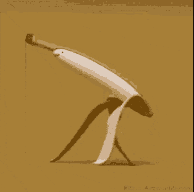 a picture of a banana that has been peeled and looks like a penguin