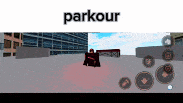 a screenshot of a game called parkour