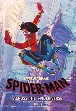 a poster for spider-man across the spider verse