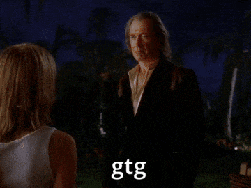 a man and a woman are standing next to each other with the word gtg in white letters