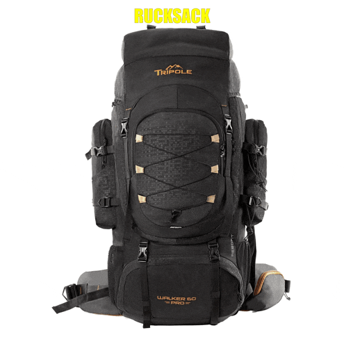 a diagram showing the features of a backpack including a thick and comfortable padding
