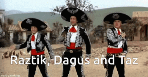 Raztik Dagus Taz Three Masqueteers GIF - Raztik Dagus Taz Three Masqueteers Dance GIFs