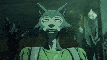 a cartoon drawing of a wolf with a funny face