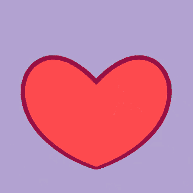 a cartoon drawing of a person holding a red heart with their hands