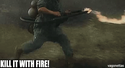 Kill It With Fire Flame Thrower GIF - Kill It With Fire Flame Thrower GIFs