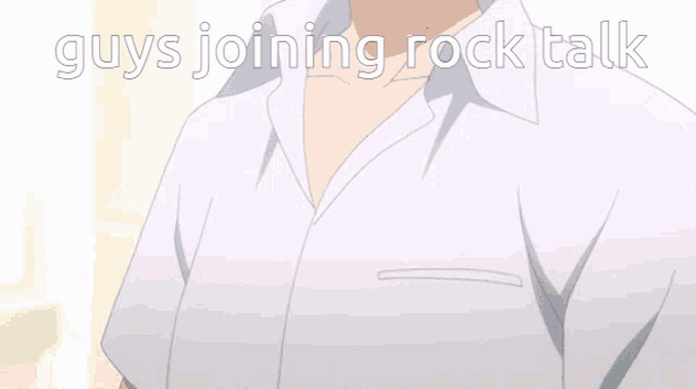 a picture of a person 's butt with the words " guys joining rock talk "