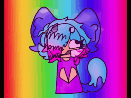 a colorful drawing of a girl with a heart on her chest