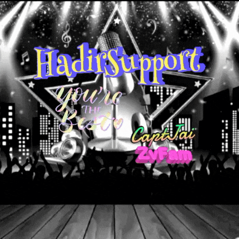 a poster that says haditsupport you 're the best capital zvfam