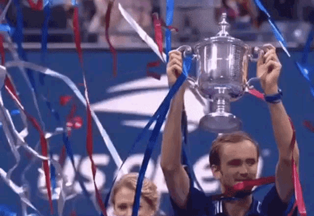 Daniil Medvedev Trophy GIF - Daniil Medvedev Trophy Tennis GIFs