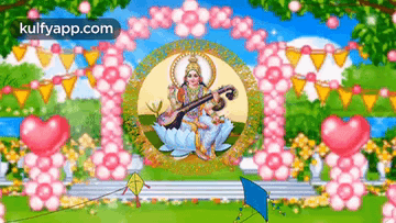 Goddess Saraswati.Gif GIF - Goddess Saraswati Goddesssaraswathi Unnai Aasirvathikkiren GIFs
