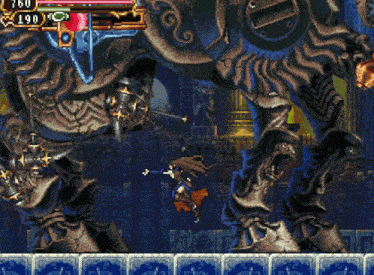 a video game screen shows a monster with 190 points