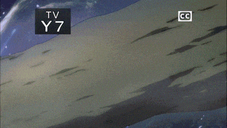 a tv y7 advertisement with purple claws and a cc logo