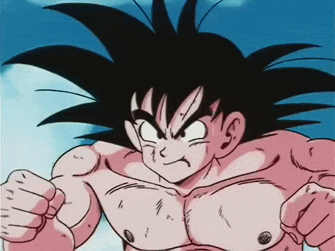 a close up of a cartoon character with a very muscular chest