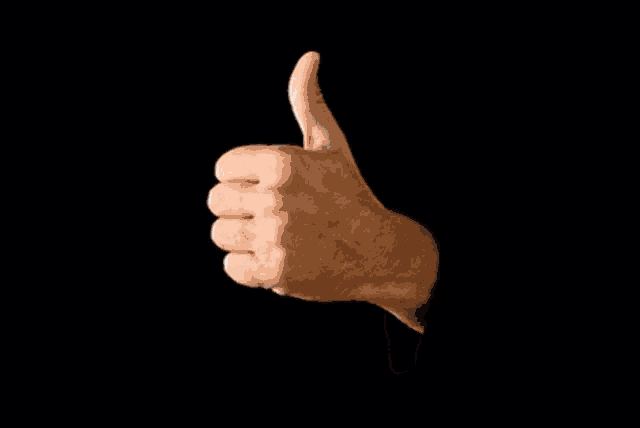 a hand is giving a thumbs up with the word whert written on it