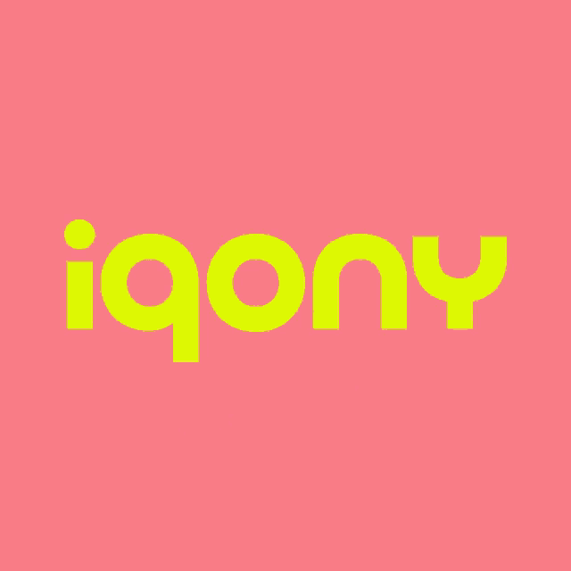 a pink background with the word igony in yellow letters