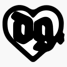 a black and white drawing of a heart with the letter a inside of it